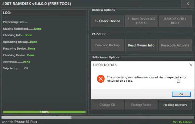 exit Ramdisk mode | 007 Ramdisk
