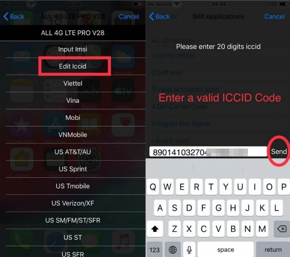 enter 20-digit ICCID | R-SIM Card