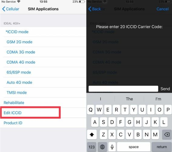 edit ICCID | R-SIM Card