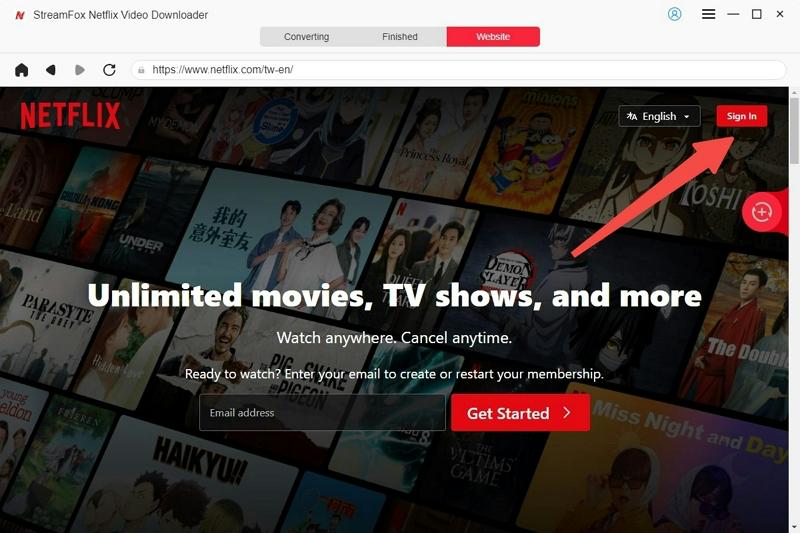 StreamFox Netflix ダウンローダーを使用して Wi-Fi なしで Netflix 映画をダウンロードする手順 1
