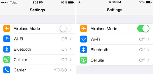 switch airplane mode on and then off | SIM Not Supported iPhone Bypass