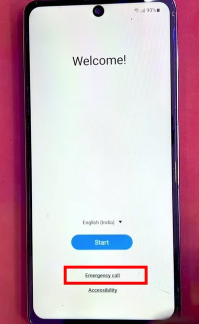 Emergency Call | Bypass frp on Samsung for free step 5