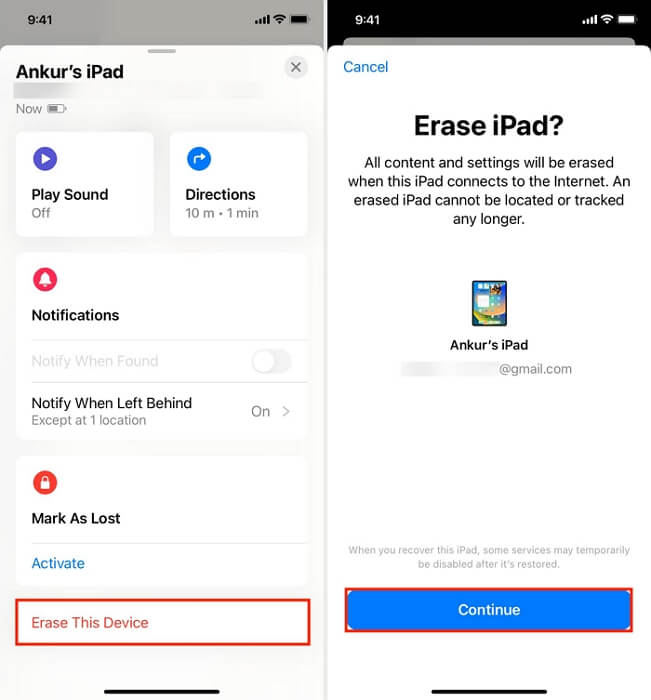「探す」でiPhoneを消去 | Nullでパスコードをもう一度試すことができます