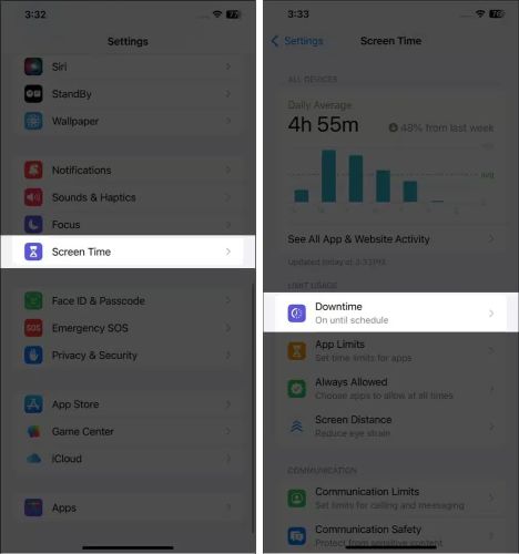 tap Downtime | Turn off Downtime on Apple Watch
