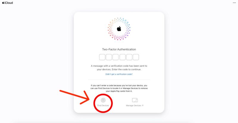 tap Find Devices | Turn off Find My iPhone on iCloud