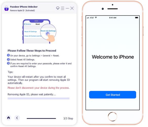 head to Reset All Settings | Turn off Find My iPhone Alert