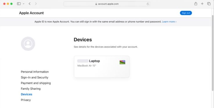 click Devices | Turn off Find My iPhone from Another Device
