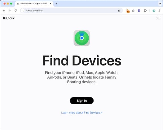 use iCloud site | Turn off Find My iPhone from Another Device