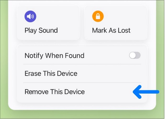 Remove from Account | Turn off Find My iPhone from Another Device