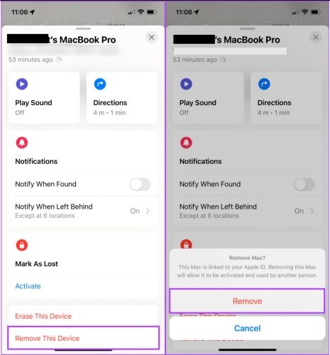 Erased confirmation | Turn off Find My iPhone from Another Device