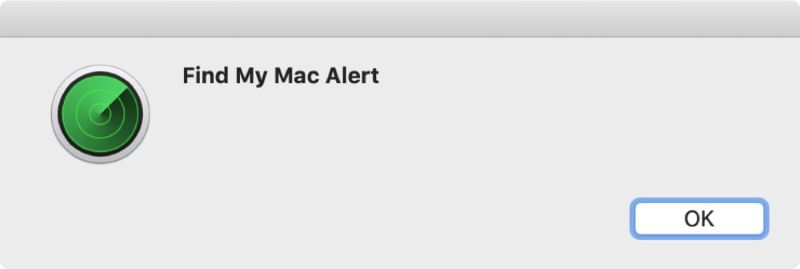 click OK Mac | Turn off Find My iPhone Alert