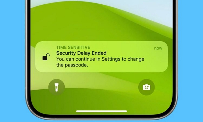 notification | Turn off Security Delay on iPhone