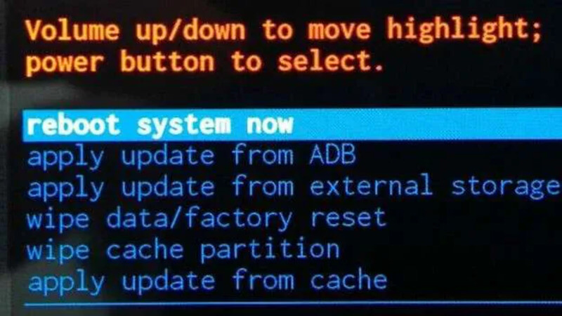 リカバリモードでAndroidのロックを解除する手順2