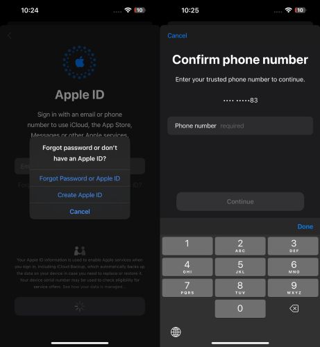 回復キー | iforgot apple com