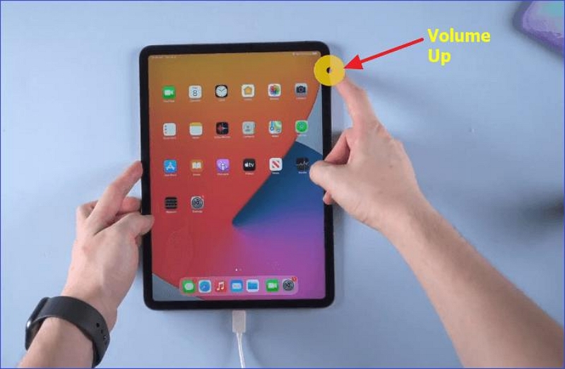 音量を上げる | Apple IDなしでiPadのロックを解除する