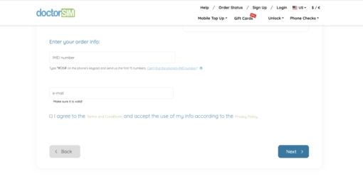 click Next | Unlock iPhone for International SIM Card 