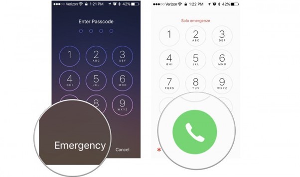 Unlock iPhone Passcode via Emergency Call iOS 6.1 step 1