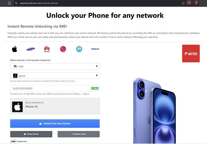press Unlock for Any Carrier | ExpressUnlocks
