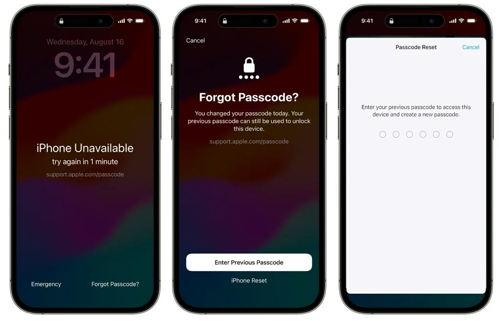Locked iPhone without passcode using old passcode