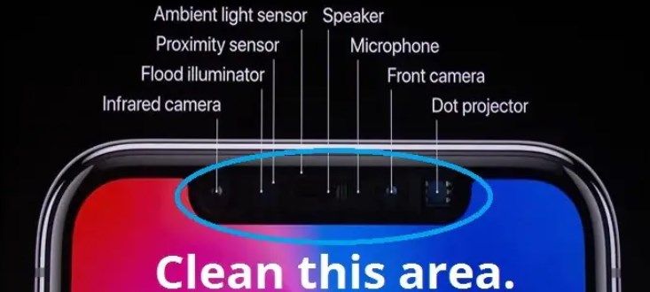 clean TrueDepth camera | Unlock iPhone Without Passcode