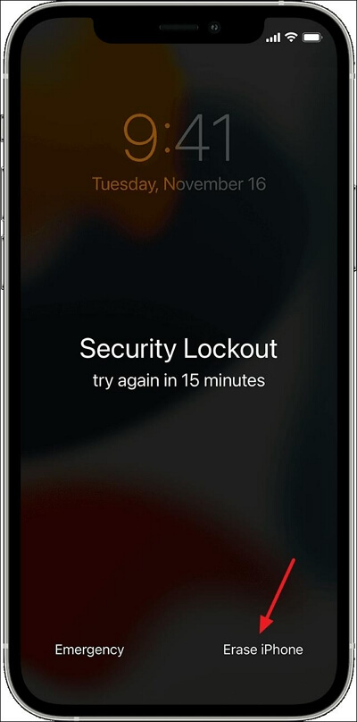 iPhoneを探す｜カメラを使ってパスコードなしでiPhoneのロックを解除する