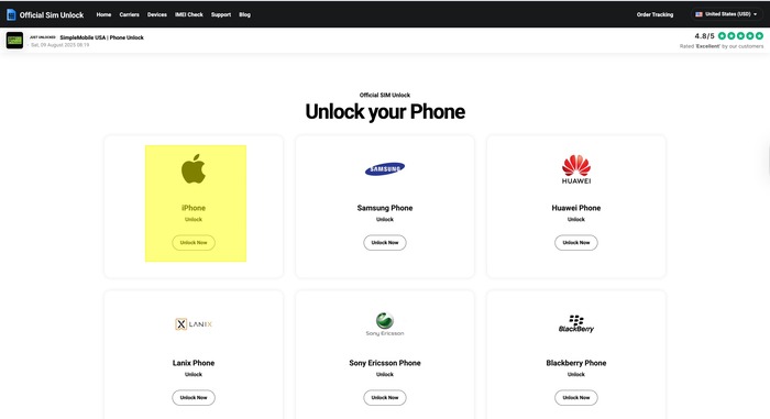 select iPhone | Unlock Sprint iPhone