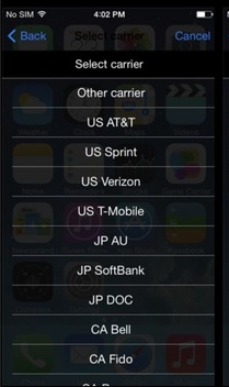 choose supported carrier | Unlock Sprint iPhone