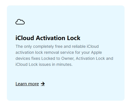 choose Learn More | Bypass iCloud Lock on iPhone without Computer