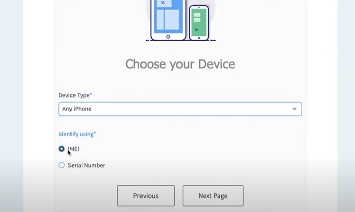 choose IMEI | Bypass iCloud Lock on iPhone without Computer