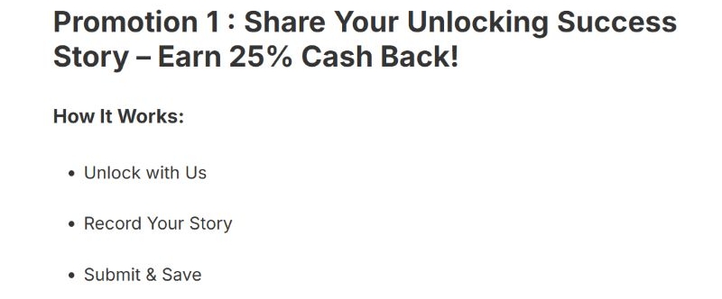 25% refund | UnlockRiver Review
