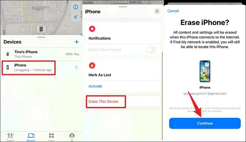 erase iPhone with Find My app | Bypass iPhone Passcode