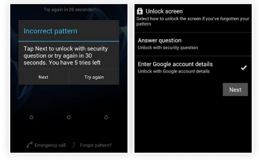 create a new lock pattern | how to factory reset an android without password