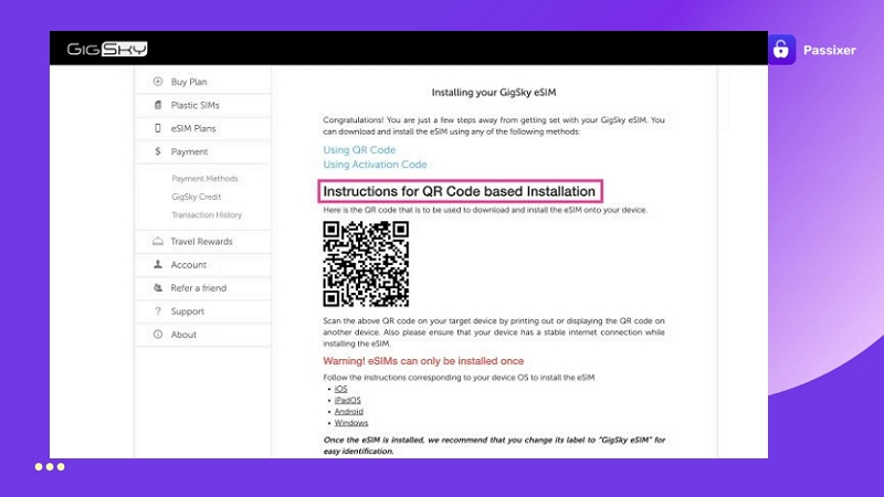 QR code | unlock iPhone from carrier