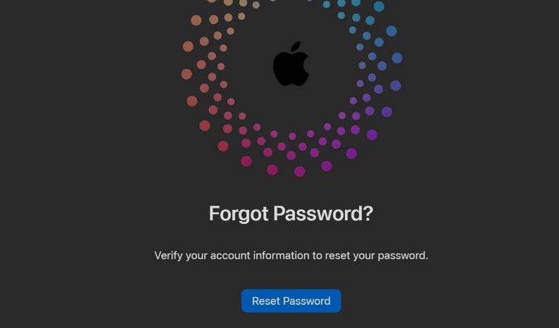 iforgot スクリーン | iforgot apple com